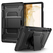 Spigen Tough Armor Pro Case - хибриден кейс с най-висока степен на защита за Samsung Galaxy Tab S7, Galaxy Tab S8 (черен)