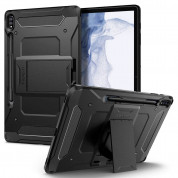 Spigen Tough Armor Pro Case - хибриден кейс с най-висока степен на защита за Samsung Galaxy Tab S8 Plus, Galaxy Tab S7 Plus (черен)