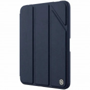 Nillkin Bevel Leather Case - кожен кейс и поставка с отделение за Apple Pencil за iPad mini 6 (2021) (син)