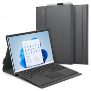 Spigen Folio Stand Case - текстилен калъф и поставка за Microsoft Surface Pro 8 (сив)