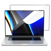 Spigen Tempered Glass GLAS.tR - висококачествено стъклено защитно покритие за целия дисплей на MacBook Pro 16 M1 (2021), MacBook Pro 16 M2 (2023) (черен-прозрачно) 1