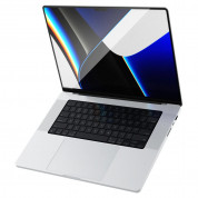 Spigen Tempered Glass GLAS.tR - висококачествено стъклено защитно покритие за целия дисплей на MacBook Pro 16 M1 (2021), MacBook Pro 16 M2 (2023) (черен-прозрачно) 2