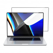 Spigen Tempered Glass GLAS.tR - висококачествено стъклено защитно покритие за целия дисплей на MacBook Pro 14 M1 (2021) (черен-прозрачно) 1