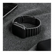 Uniq Strova Stainless Steel Band - стоманена каишка за Apple Watch 42мм, 44мм, 45мм (тъмносив) 7