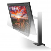 LG UltraFine Ergo 4K IPS LED Monitor (27 in. Diagonal) - 27 инчов монитор с поддръжка на 4K (3840x2160) и USB-C порт оптимизиран за продуктите на Apple (черен) 4