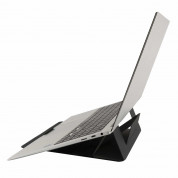 4smarts ErgoFold Foldable Tablet and Laptop Stand - сгъваема кожена поставка за MacBook и лаптопи (черен) 2