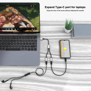 4smarts MatchCord USB-A Male to 2xUSB-C Female Adapter Cable - кабел USB-A мъжко към 2xUSB-C женско за устройства с USB-C порт (20 см) (черен) 3