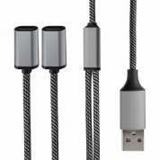 4smarts MatchCord USB-A Male to 2xUSB-C Female Adapter Cable (black) 1