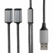 4smarts MatchCord USB-A Male to 2xUSB-C Female Adapter Cable - кабел USB-A мъжко към 2xUSB-C женско за устройства с USB-C порт (20 см) (черен) 2