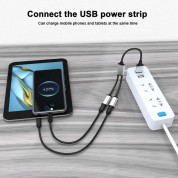 4smarts MatchCord USB-A Male to 2xUSB-C Female Adapter Cable - кабел USB-A мъжко към 2xUSB-C женско за устройства с USB-C порт (20 см) (черен) 5