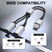 4smarts MatchCord USB-A Male to 2xUSB-C Female Adapter Cable - кабел USB-A мъжко към 2xUSB-C женско за устройства с USB-C порт (20 см) (черен) 2