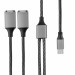 4smarts MatchCord USB-C Male to 2xUSB-A Female Adapter Cable - кабел USB-C мъжко към 2xUSB-A женско за устройства с USB-C порт (20 см) (черен) 2