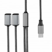 4smarts MatchCord USB-C Male to 2xUSB-C Female Adapter Cable - кабел USB-C мъжко към 2xUSB-C женско за устройства с USB-C порт (20 см) (черен) 1
