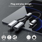 4smarts MatchCord USB-C Male to 2xUSB-C Female Adapter Cable - кабел USB-C мъжко към 2xUSB-C женско за устройства с USB-C порт (20 см) (черен) 2
