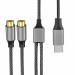 4smarts MatchCord Active USB-C Male to 2xRCA Female Adapter Cable - активен кабел USB-C мъжко към 2xRCA (чинча) женско за устройства с USB-C порт (20 см) (черен) 2