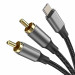 4smarts MatchCord Active USB-C Male to 2xRCA Male Cable - активен кабел USB-C мъжко към 2xRCA (чинча) мъжко за устройства с USB-C порт (100 см) (черен) 2