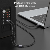 4smarts MatchCord Active USB-C Male to 2xRCA Male Cable - активен кабел USB-C мъжко към 2xRCA (чинча) мъжко за устройства с USB-C порт (100 см) (черен) 5