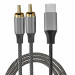 4smarts MatchCord Active USB-C Male to 2xRCA Male Cable - активен кабел USB-C мъжко към 2xRCA (чинча) мъжко за устройства с USB-C порт (100 см) (черен) 1