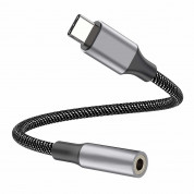 4smarts MatchCord Active USB-C Male to 3.5 mm Female Adapter Cable - активен кабел USB-C мъжко към 3.5 мм женско за устройства с USB-C порт (12 см) (черен)