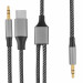 4smarts MatchCord Active USB-C Male to 2x3.5 mm Male Cable - активен кабел USB-C мъжко към 2x3.5 мм мъжко за устройства с USB-C порт (100 см) (черен) 1