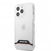 AMG Red Stripes Hard Case - дизайнерски кейс с висока защита за iPhone 13 Pro (прозрачен)