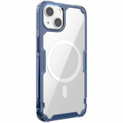 Nillkin Nature TPU Pro Magnetic Case - хибриден удароустойчив кейс с MagSafe за iPhone 13 (син) 2