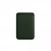 Apple iPhone Leather Wallet with MagSafe And Find My Support - оригинален кожен портфейл (джоб) за прикрепяне към iPhone с MagSafe (тъмнозелен) 1