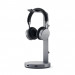 Satechi Aluminium USB Headphone Stand - дизайнерска алуминиева поставка за слушалки с USB-A изходи (тъмносив) 1