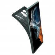 Spigen Liquid Air Case - силиконов (TPU) калъф с висока степен на защита за Samsung Galaxy S22 Ultra (тъмнозелен) 8