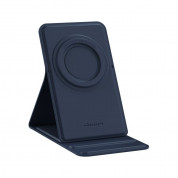 Nillkin SnapBase Magnetic Stand Silicone - силиконова поставка за прикрепяне към iPhone с MagSafe (тъмносин)