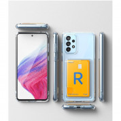 Ringke Fusion Card Case - хибриден удароустойчив кейс с джоб за кредитна карта за Samsung Galaxy A53 5G (прозрачен) 1