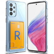 Ringke Fusion Card Case - хибриден удароустойчив кейс с джоб за кредитна карта за Samsung Galaxy A53 5G (прозрачен)