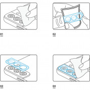 Ringke Camera Lens Glass - комплект 3 броя предпазни стъклени протектора за камерата на Samsung Galaxy S22, Samsung Galaxy S22 Plus (черен) 10