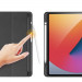 DUX DUCIS Domo Tablet Case - полиуретанов кейс с поставка и отделение за Apple Pencil за iPad 9 (2021), iPad 8 (2020), iPad 7 (2019) (черен) 3