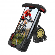 Joyroom Cycling Holder For Bicycle And Motorcycle - поставка за велосипеди, мотоциклети, скутери за смартфони с дисплей от 4.8 до 6.8 инча (черен)
