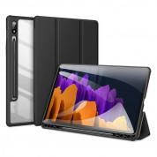 DUX DUCIS Toby Tablet Case - хибриден удароустойчив кейс за Samsung Galaxy Tab S8, Galaxy Tab S7 (черен-прозрачен)