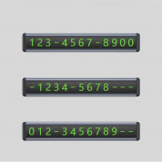 Baseus Square Bar Parking Number Plate (CNFT000001) - алуминиева визитка за телефонен номер при временно паркиране на автомобил (черен) 13