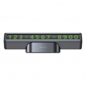 Baseus Square Bar Parking Number Plate (CNFT000001) - алуминиева визитка за телефонен номер при временно паркиране на автомобил (черен) 1
