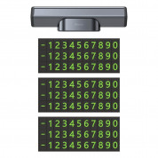 Baseus Square Bar Parking Number Plate (CNFT000001) - алуминиева визитка за телефонен номер при временно паркиране на автомобил (черен) 16