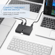Ugreen Switch Adapter 4in1 USB 2.0 - 4-портов превключвател за принтер (черен) 4