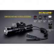 Nitecore Flashlight MH27UV, 1000 lm - тактически фенер (черен) 12