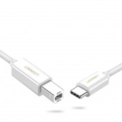 Ugreen US241 USB-C To USB-B 2.0 Print Cable - кабел за принтер и други външни устройства USB-C Male към USB-B Male (100 см) (бял) 1