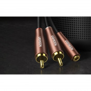 Ugreen AV198 2 x RCA Cable to Jack 3.5mm - качествен аудио кабел 2 x RCA към 3.5 mm аудио жак (женски) (100 см) (черен-кафяв)  1