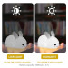 Bedside Night Lamp Bunny - силиконова детска нощна лампа с два вида светлина (бял) 5
