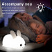 Bedside Night Lamp Bunny - силиконова детска нощна лампа с два вида светлина (бял) 3