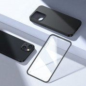 Joyroom 360° Full Case And Tempered Glass Set - тънък силиконов кейс и стъклено защитно покритие за целия дисплей на iPhone 13 (черен) 6