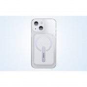 Baseus Crystal Magnetic Glass Case With a Bracket - хибриден удароустойчив кейс с MagSafe и вградена поставка за iPhone 13 (прозрачен) 9