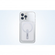 Baseus Crystal Magnetic Glass Case With a Bracket - хибриден удароустойчив кейс с MagSafe и вградена поставка за iPhone 13 Pro (прозрачен) 9