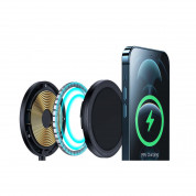 Baseus Simple Magnetic Phone Charging Stand Wireless Charger 15W - поставка (пад) за безжично зареждане за iPhone с Magsafe (черен)  8