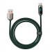 Baseus Digital Display USB-A to USB-C Cable 66W (CASX020106) - здрав кабел с въжена оплетка с бързо зареждане за устройства с USB-C порт (200 см) (зелен) 2